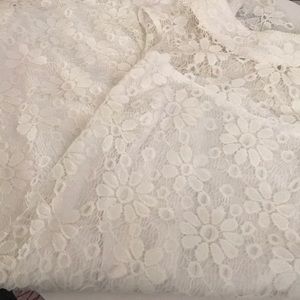 Sharagano 6P White Dress